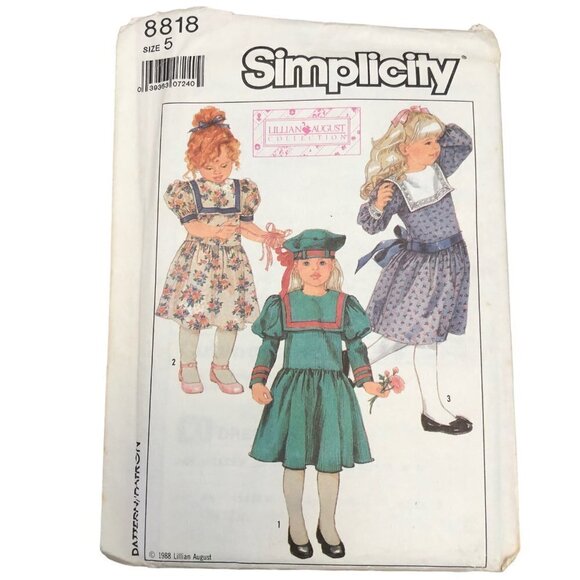 Lot of 8 Little Girl's Sewing Patterns All Uncut and Factory Folded Various Size - Picture 5 of 9